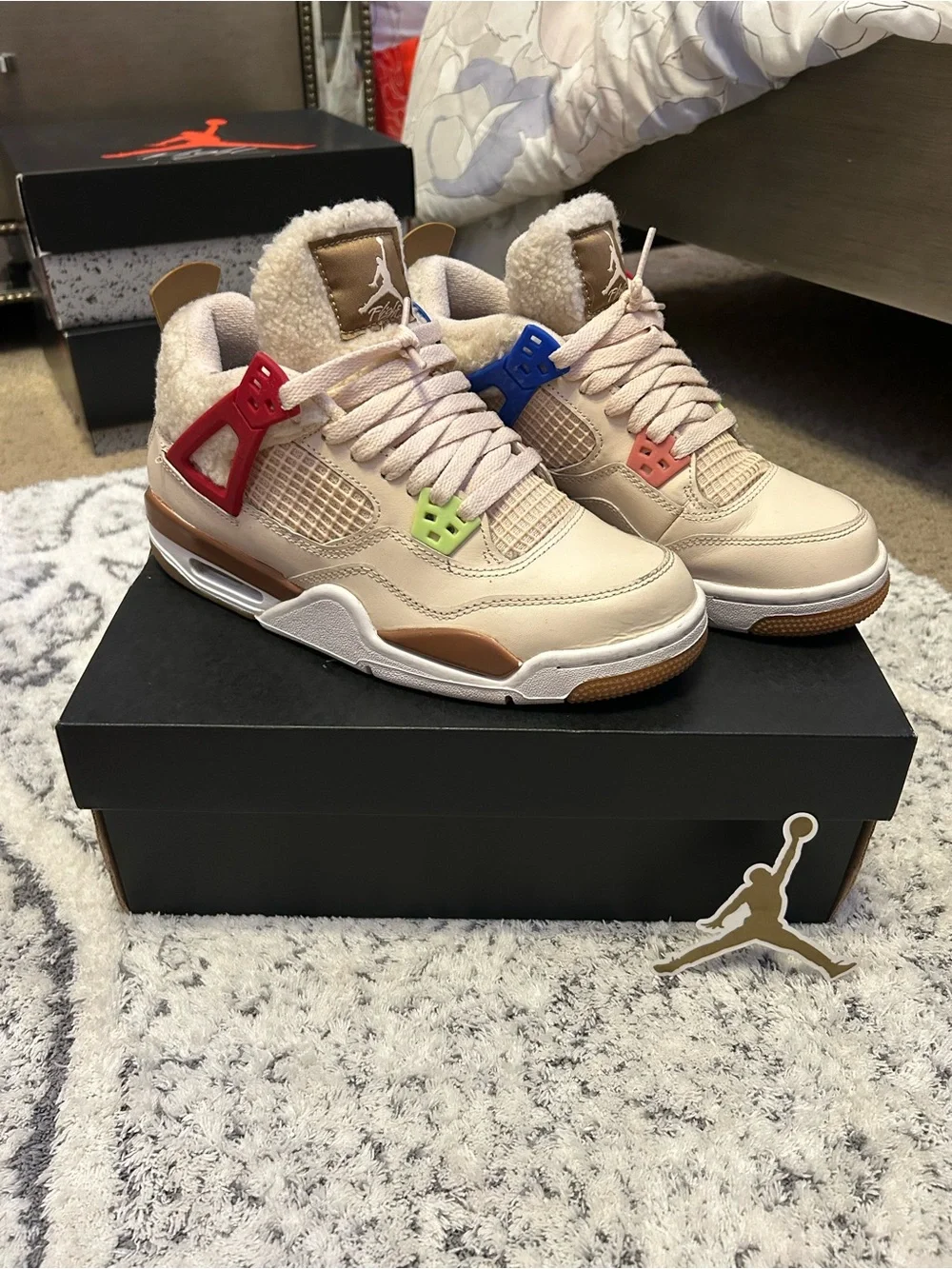 Jordan Beige Multicolor Sneakers